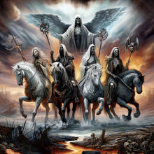 Lade das Bild in den Galerie-Viewer, Aluminiumbild RVBANG 2026 Apokalyptische Reiter Quadrat