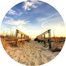 Lade das Bild in den Galerie-Viewer, Aluminiumbild gebürstet Sandstrand Kreis