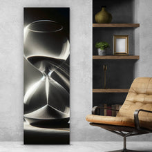 Lade das Bild in den Galerie-Viewer, Acrylglasbild Sanduhr von Lichtstrahlen durchleuchtet Panorama Hoch