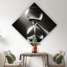 Lade das Bild in den Galerie-Viewer, Leinwandbild Sanduhr von Lichtstrahlen durchleuchtet Raute