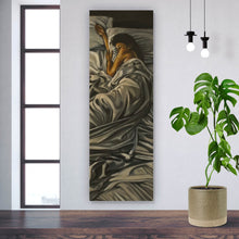 Lade das Bild in den Galerie-Viewer, Poster Schlafende Frau im Zeichenstil Panorama Hoch
