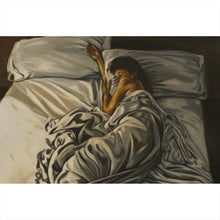 Lade das Bild in den Galerie-Viewer, Spannrahmenbild Schlafende Frau im Zeichenstil Querformat