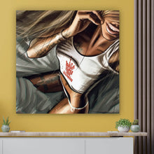 Lade das Bild in den Galerie-Viewer, Acrylglasbild Sexy Tattoo Girl No. 1 Quadrat