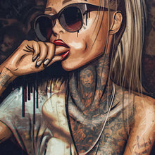 Lade das Bild in den Galerie-Viewer, Poster Sexy Tattoo Girl Quadrat