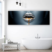 Lade das Bild in den Galerie-Viewer, Aluminiumbild Silberne Lippen Panorama