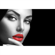 Lade das Bild in den Galerie-Viewer, Poster Sinnliche Frau mit roten Lippen Querformat