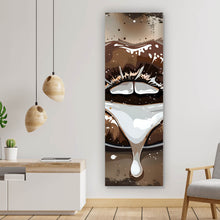 Lade das Bild in den Galerie-Viewer, Poster Sinnliche Lippen in Schokoladen Farben Panorama Hoch
