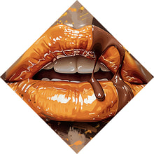 Lade das Bild in den Galerie-Viewer, Poster Sinnliche Lippen mit Schokolade Raute