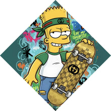 Lade das Bild in den Galerie-Viewer, Acrylglasbild Skateboarder Graffiti Raute