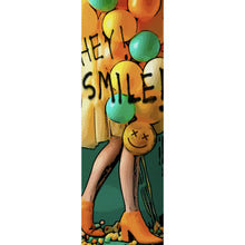 Lade das Bild in den Galerie-Viewer, Aluminiumbild gebürstet Smile bunte Ballons  im Pop Art Stil Panorama Hoch