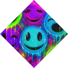 Lade das Bild in den Galerie-Viewer, Aluminiumbild Smileys in Neon Farben Raute