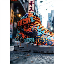 Lade das Bild in den Galerie-Viewer, Aluminiumbild Sneaker Streetart Hochformat
