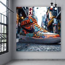 Lade das Bild in den Galerie-Viewer, Aluminiumbild Sneaker Streetart Quadrat