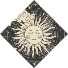 Lade das Bild in den Galerie-Viewer, Aluminiumbild gebürstet Sonne und Mond vereint Boho Style Raute