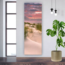 Lade das Bild in den Galerie-Viewer, Leinwandbild Sonnenuntergang über den Dünen Panorama Hoch