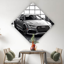 Lade das Bild in den Galerie-Viewer, Poster Sportwagen in einer Werkstatt vor Garagentor Raute