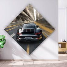 Lade das Bild in den Galerie-Viewer, Acrylglasbild Sportwagen in voller Fahrt Modern Art Raute