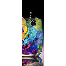 Lade das Bild in den Galerie-Viewer, Acrylglasbild Spritziger bunter Cocktail im Glas Panorama Hoch