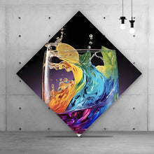 Lade das Bild in den Galerie-Viewer, Poster Spritziger bunter Cocktail im Glas Raute