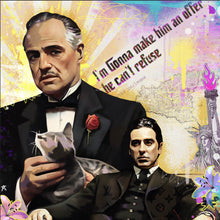 Lade das Bild in den Galerie-Viewer, Poster Stilvolle Collage der Pate Pop Art Quadrat