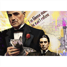 Lade das Bild in den Galerie-Viewer, Poster Stilvolle Collage der Pate Pop Art Querformat