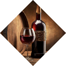 Lade das Bild in den Galerie-Viewer, Spannrahmenbild Stilvolle Darstellung einer Weinverkostung Raute