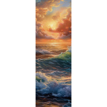 Lade das Bild in den Galerie-Viewer, Acrylglasbild Stimmungsvolle Meerlandschaft bei Sturm Panorama Hoch