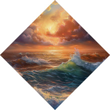 Lade das Bild in den Galerie-Viewer, Leinwandbild Stimmungsvolle Meerlandschaft bei Sturm Raute