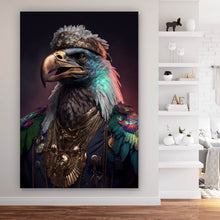 Lade das Bild in den Galerie-Viewer, Poster Stolzer Adler in königlicher Kleidung mit Schmuck Hochformat