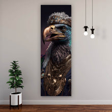 Lade das Bild in den Galerie-Viewer, Acrylglasbild Stolzer Adler in königlicher Kleidung mit Schmuck Panorama Hoch