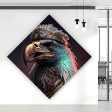 Lade das Bild in den Galerie-Viewer, Leinwandbild Stolzer Adler in königlicher Kleidung mit Schmuck Raute