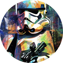 Lade das Bild in den Galerie-Viewer, Aluminiumbild gebürstet Stormtrooper Abstrakt Art Kreis