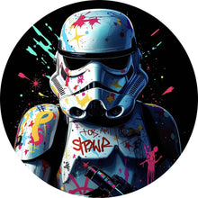 Lade das Bild in den Galerie-Viewer, Aluminiumbild Stormtrooper Graffiti Kreis