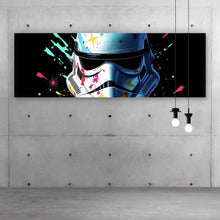 Lade das Bild in den Galerie-Viewer, Aluminiumbild gebürstet Stormtrooper Graffiti Panorama