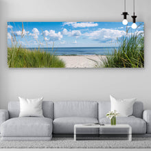 Lade das Bild in den Galerie-Viewer, Acrylglasbild Strand mit beruhigendem Meerblick Panorama