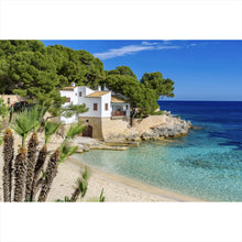 Lade das Bild in den Galerie-Viewer, Poster Strandhaus am Meer Mallorca Querformat