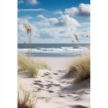 Lade das Bild in den Galerie-Viewer, Spannrahmenbild Strandlandschaft mit sanften Dünen Hochformat