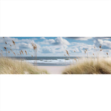 Lade das Bild in den Galerie-Viewer, Aluminiumbild gebürstet Strandlandschaft mit sanften Dünen Panorama