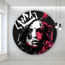 Lade das Bild in den Galerie-Viewer, Aluminiumbild gebürstet Street Queen Abstract Art Kreis