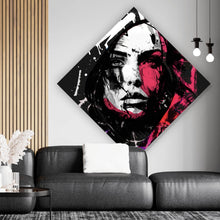 Lade das Bild in den Galerie-Viewer, Leinwandbild Street Queen Abstract Art Raute