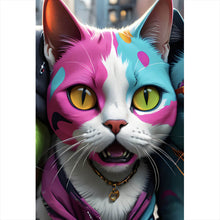 Lade das Bild in den Galerie-Viewer, Poster Stylische Katzen Digital Art Hochformat