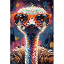 Lade das Bild in den Galerie-Viewer, Spannrahmenbild Stylischer Strauß mit Sonnenbrille Hochformat