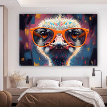 Lade das Bild in den Galerie-Viewer, Acrylglasbild Stylischer Strauß mit Sonnenbrille Querformat