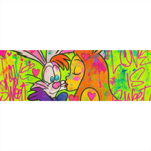 Lade das Bild in den Galerie-Viewer, Acrylglasbild Süßes Pop Art Liebespaar Panorama