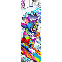 Lade das Bild in den Galerie-Viewer, Leinwandbild Surfer Cartoon mit Motivationsspruch Panorama Hoch