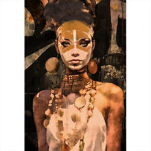 Lade das Bild in den Galerie-Viewer, Leinwandbild Surreales abstraktes Frauen Portrait Hochformat
