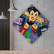 Lade das Bild in den Galerie-Viewer, Spannrahmenbild Take the Money and Run Raute