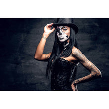 Lade das Bild in den Galerie-Viewer, Leinwandbild Tattoo La Catrina No.1 Querformat