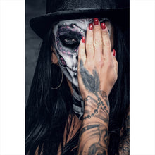 Lade das Bild in den Galerie-Viewer, Aluminiumbild Tattoo La Catrina No.3 Hochformat
