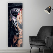 Lade das Bild in den Galerie-Viewer, Leinwandbild Tattoo La Catrina No.3 Panorama Hoch